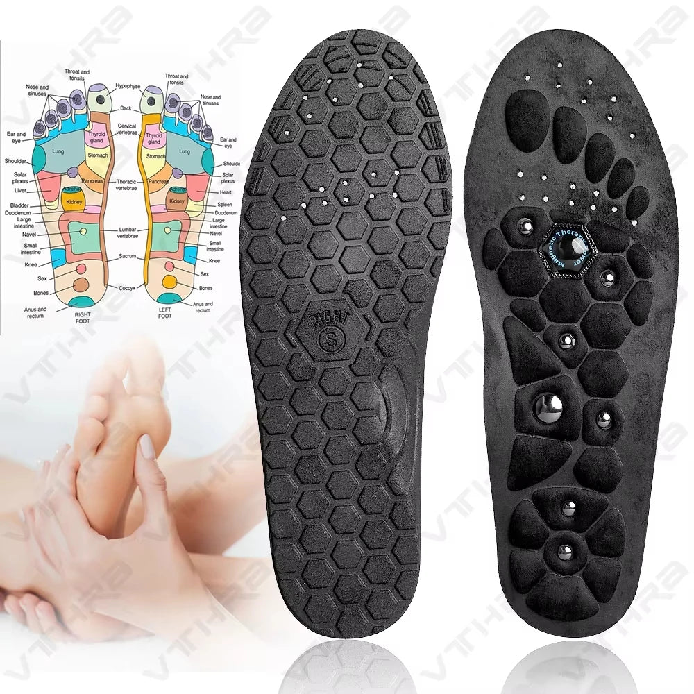 Semelles de massage d'acupression pour soulager les douleurs aux pieds avec soutien de la voûte plantaire