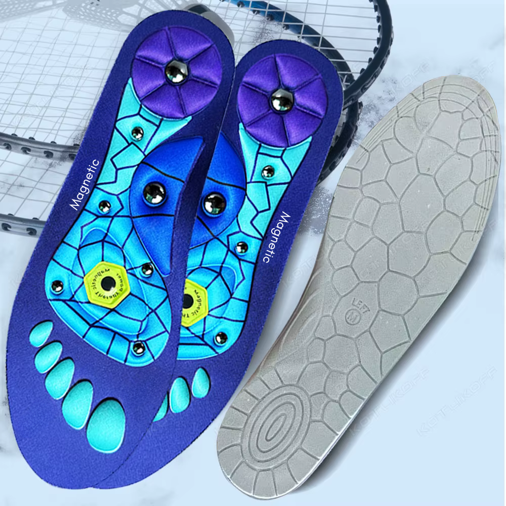 Semelles de massage d'acupression pour soulager les douleurs aux pieds avec soutien de la voûte plantaire